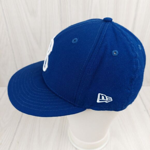 New Era 59Fifty Brooklyn Dodgers Hat Cap 7 1/8 Blue Cooperstown Wool MLB Fitted - Picture 2 of 8
